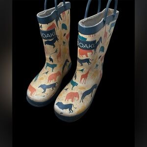 OAKI Kids Safari Animal Rain Boots size 13